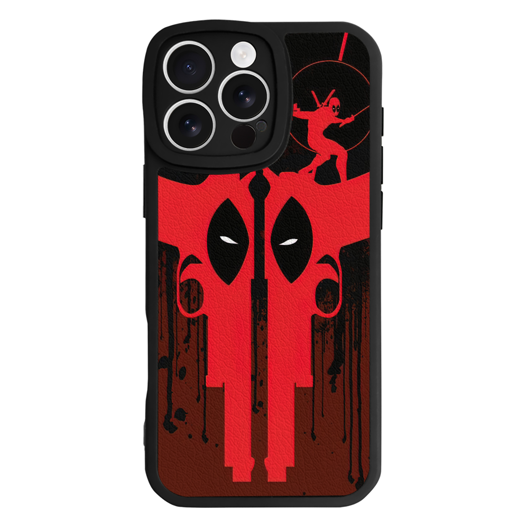 （画像用） Deadpool デッドプール 【iPhone 16シリーズ対応】シリコンスマホケース（レザー調） 材質：シリコン